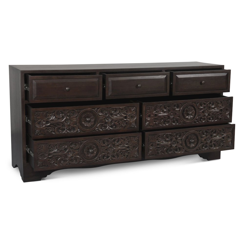 Haveli 71" Dresser with Plinth Base in Vintage Brown