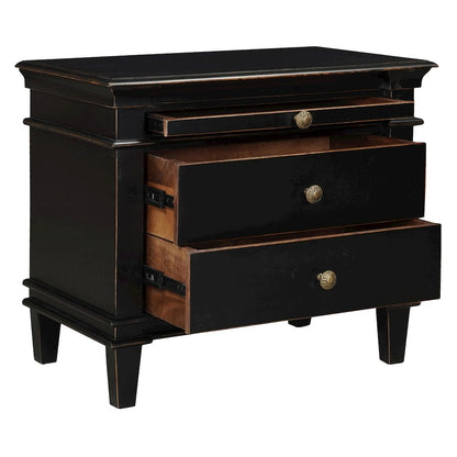 Trento 30" Nightstand in Distressed Black