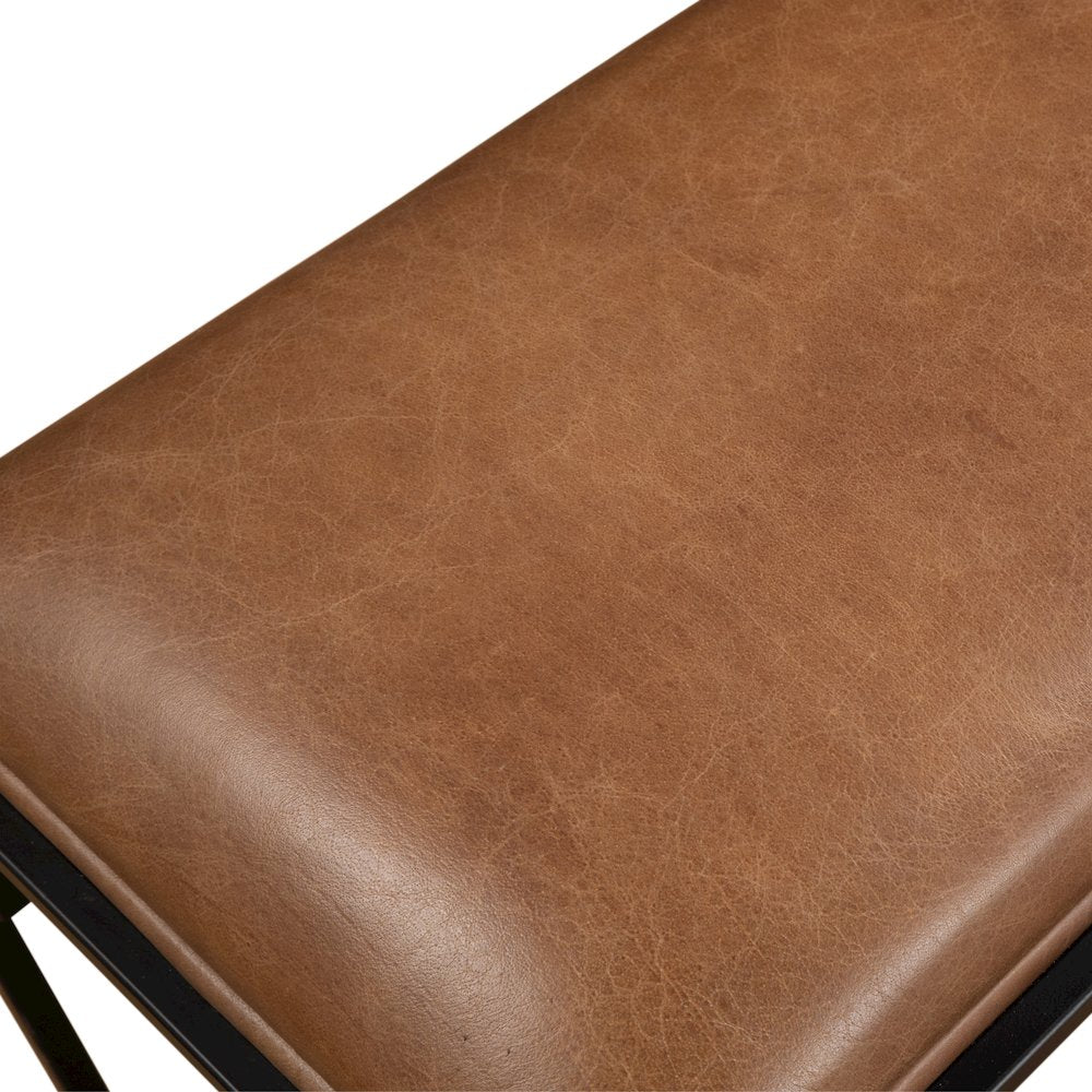 Melbourne 62" Bench in Cognac Leather