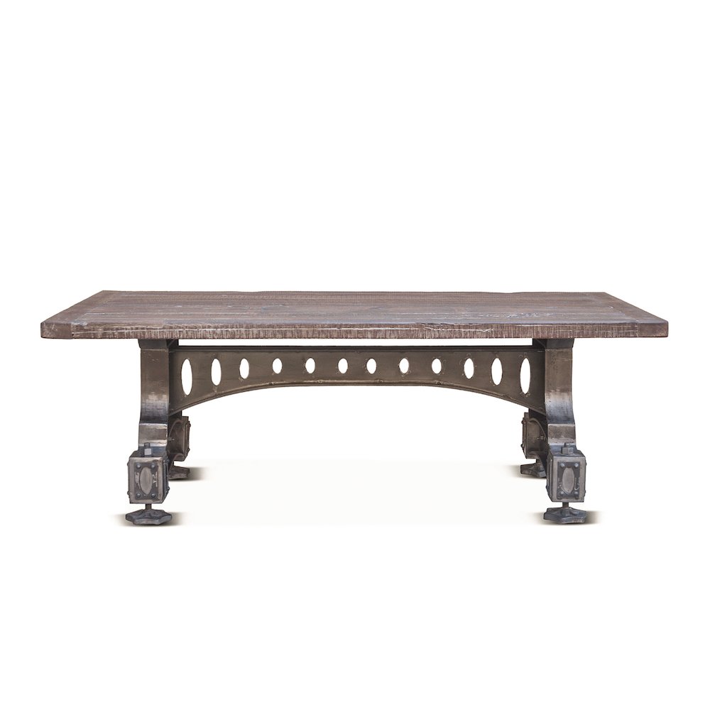 Sterling 53" Coffee Table in Cast Iron and Teak