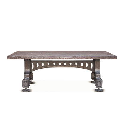 Sterling 53" Coffee Table in Cast Iron and Teak