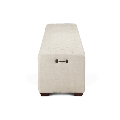 Arabella 59" Bench in Beige Linen
