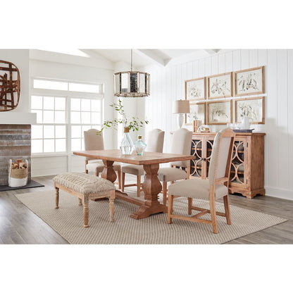 Pengrove 75" Glass Cabinet in Antique Oak Finish