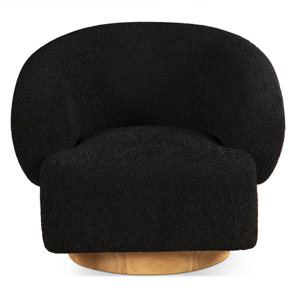 Florence Accent Chair in Black Boucle Fabric