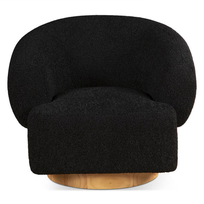 Florence Accent Chair in Black Boucle Fabric