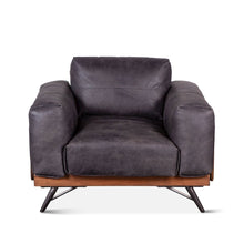Chiavari Armchair in Antique Ebony Leather