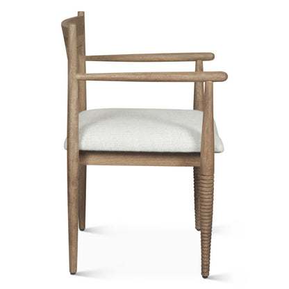 Provence 22" Upholstered Dining Chair in Natural Brown