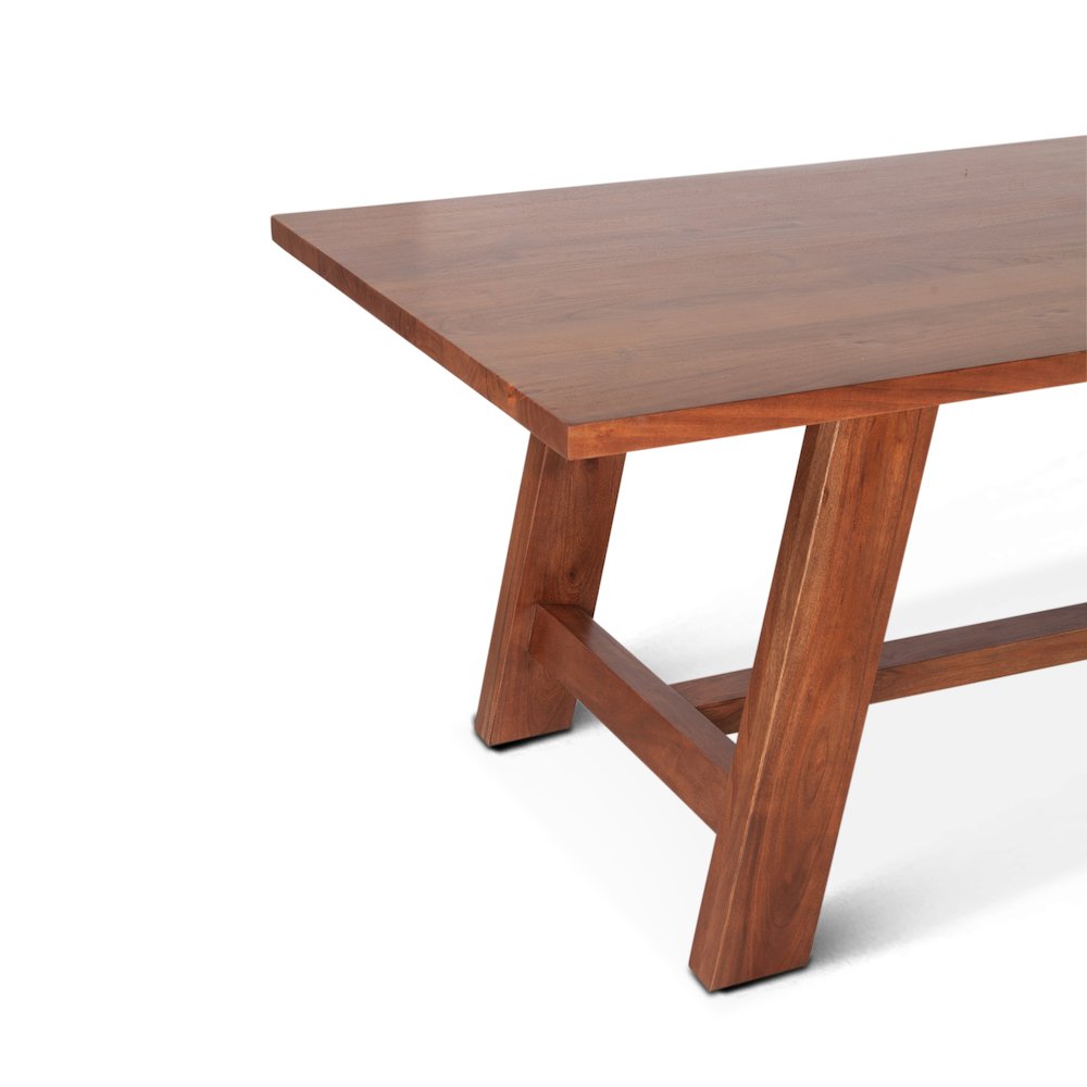 Stavanger 94" Dining Table in Cinnamon Brown Finish