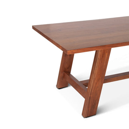 Stavanger 94" Dining Table in Cinnamon Brown Finish