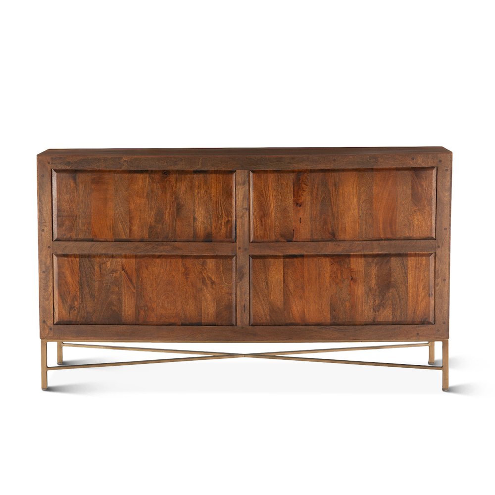 Manhattan Retro Mid Century Acacia Wood Dresser