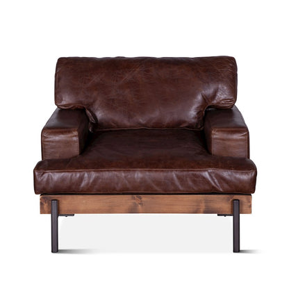Chiavari Armchair in Geisha Brown Leather