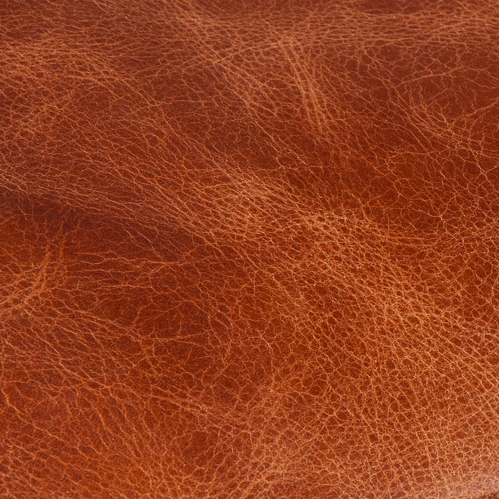 Chiavari Modern Leather Sofa in Vintage Cognac