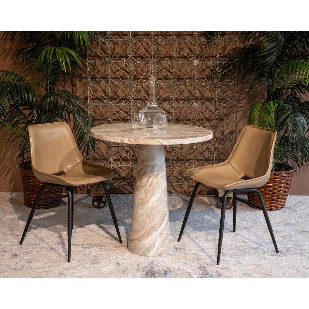 Brisbane Stanley Leather Dining Chair in Dusty Tan