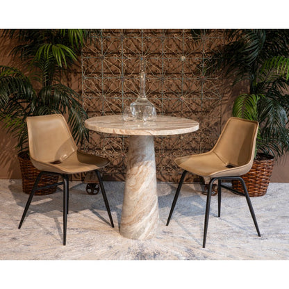 Brisbane Stanley Leather Dining Chair in Dusty Tan
