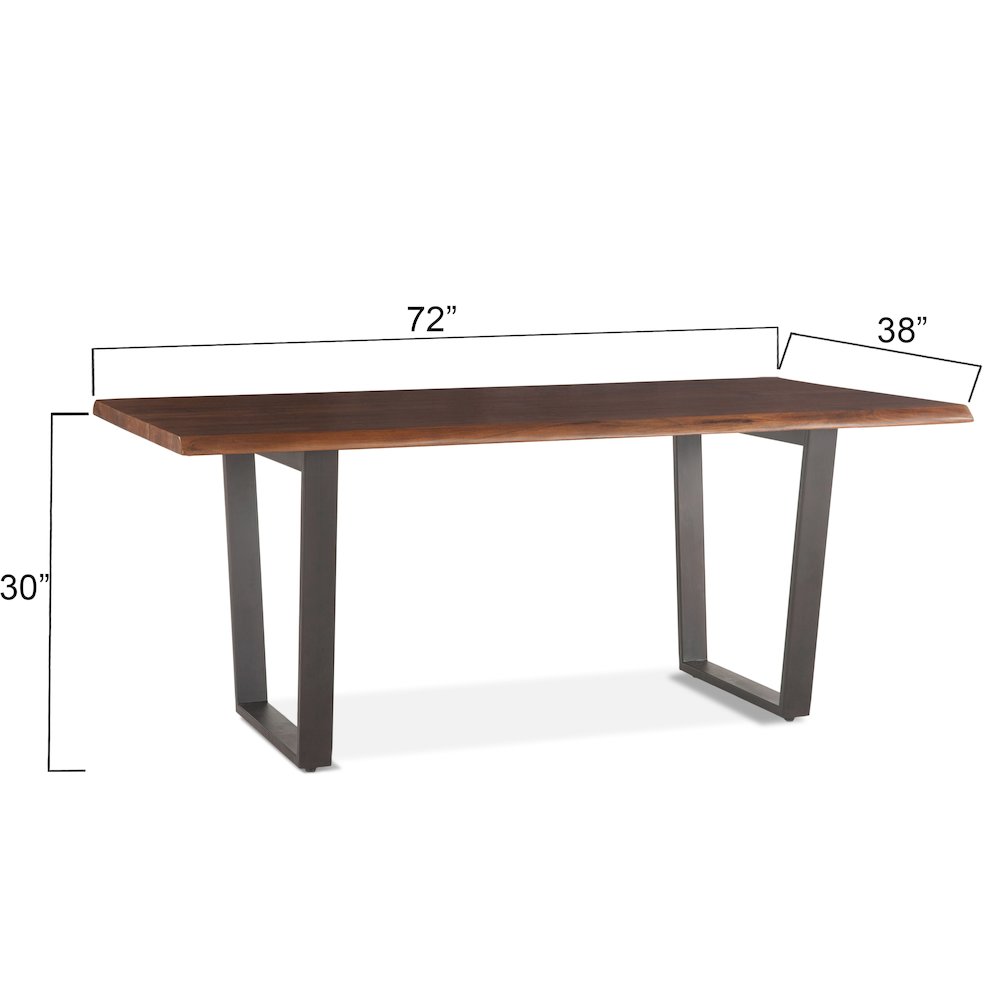 Belfrie 72" Dining Table in Acacia with Walnut Finish