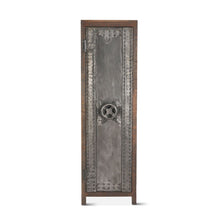 Welles Tall Vault Style Cabinet in Reclaimed Wood and Iron