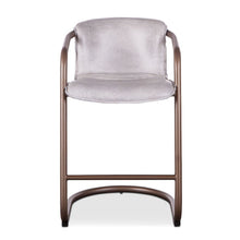 Chiavari Leather Counter Chair in Vintage White
