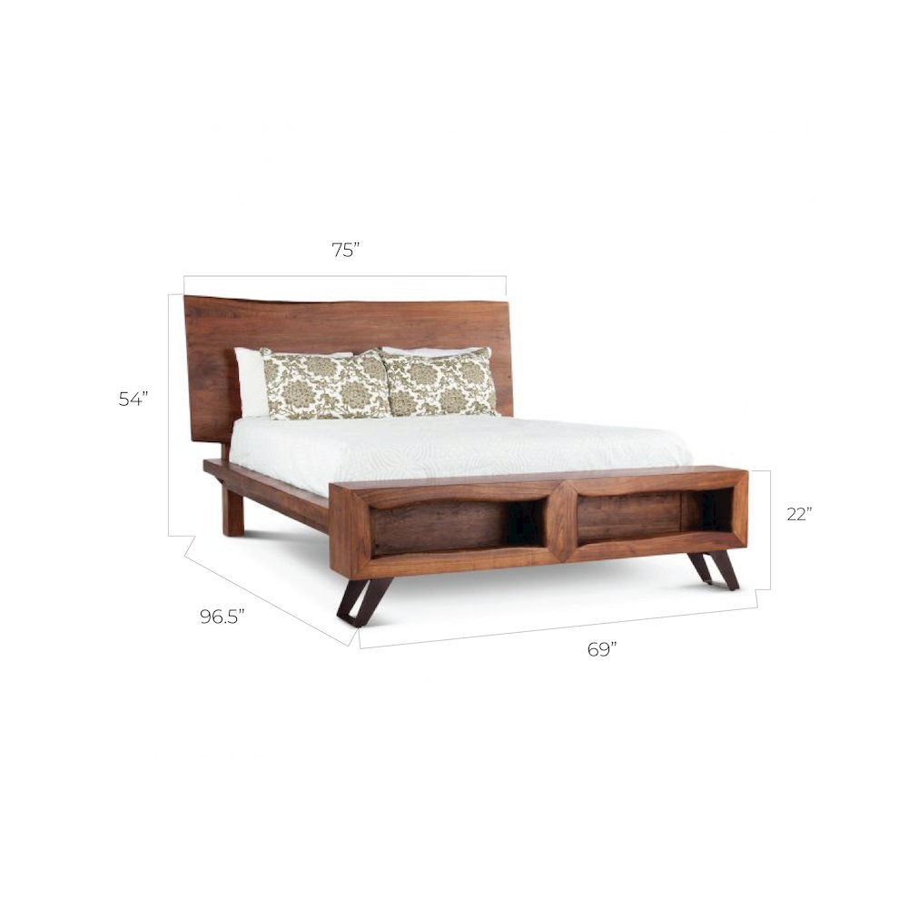 Nottingham Queen Bed in Walnut Finish