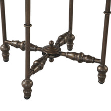 Ozark 20" Side Table with Floral Horn Inlay and Iron