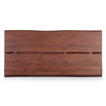 Yarrow 79" Dining Table in Light Sequoia with Gunmetal Legs