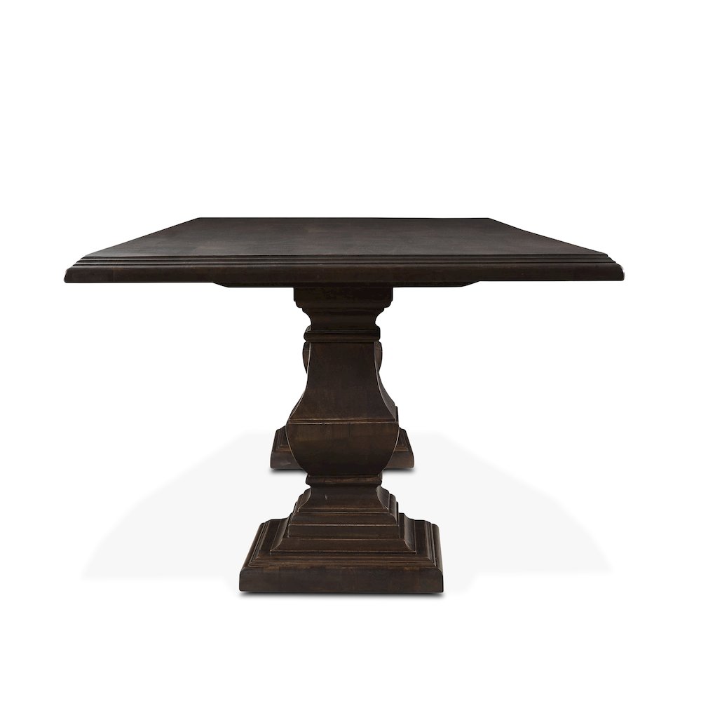 Toulon 98" Dining Table in Vintage Brown Finish
