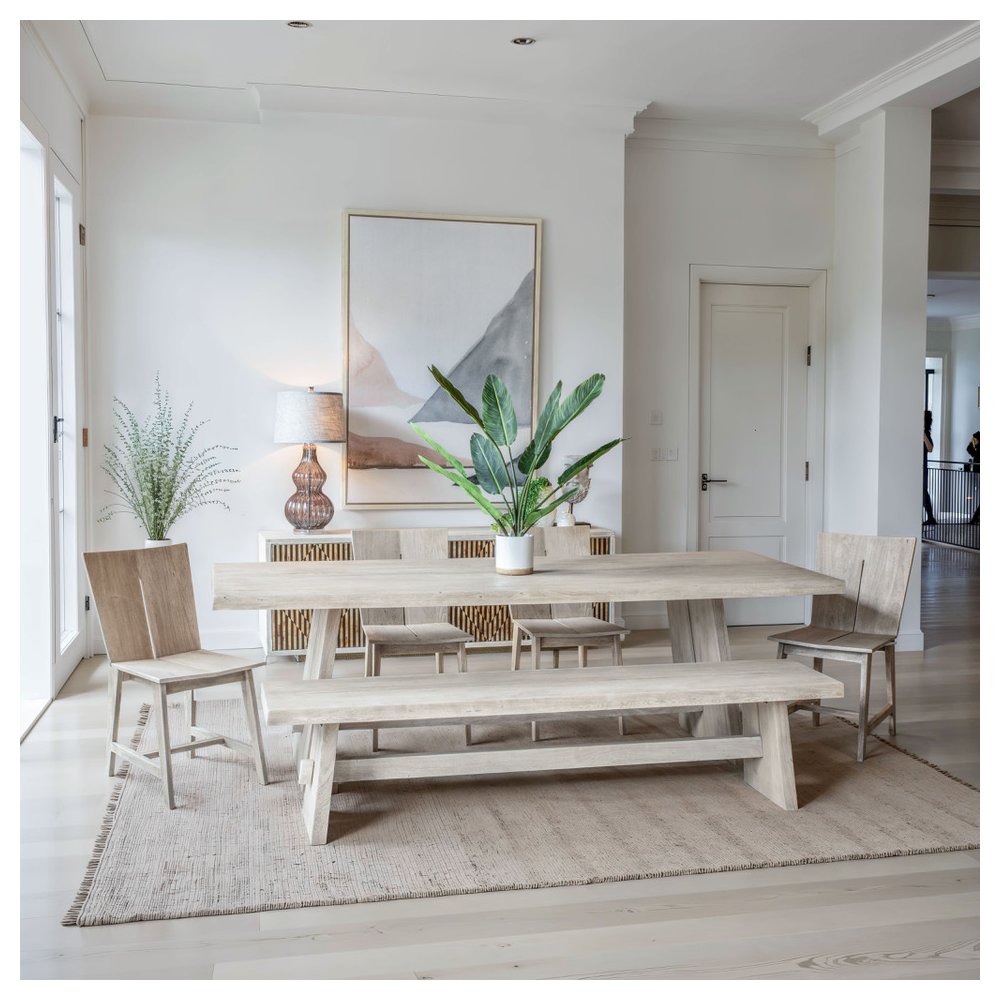 Acadia 79" Dining Bench in Oat