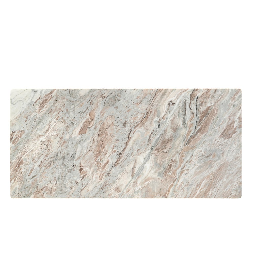 Vero 76" Dining Table in Toronto Marble Top and Light Mango Base