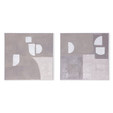 Fragmented Harmony Hand Painted Framed Diptych