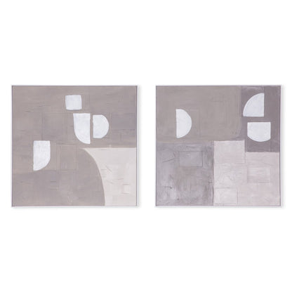 Fragmented Harmony Hand Painted Framed Diptych