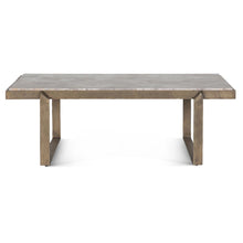 Rhodes 49" Coffee Table with Capri Beige Marble Top and Antique Brass Base