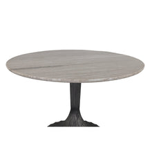 Palm Desert Brown Marble Dining Table with Zinc Tulip Base