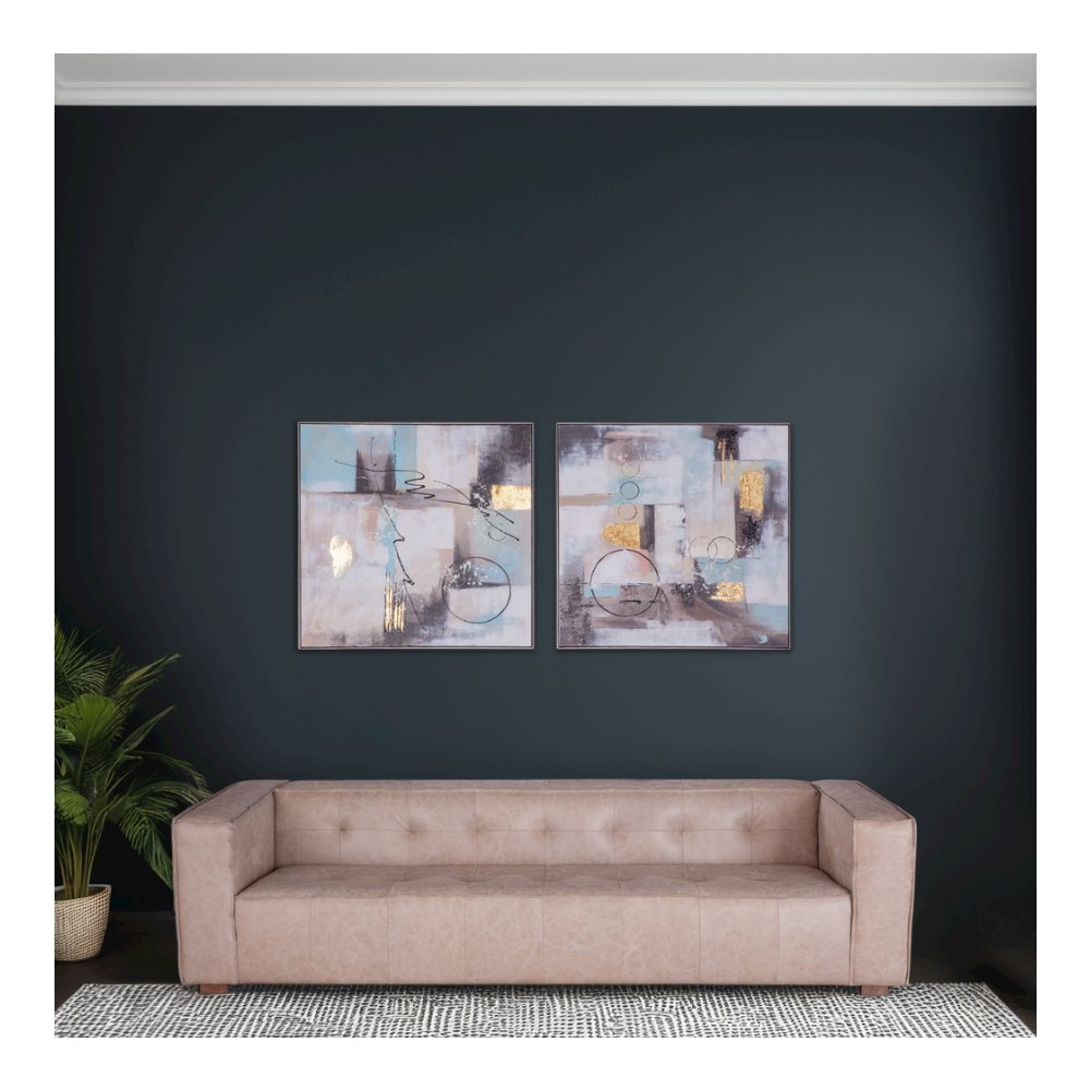 Echoes in Motion Hand Painted Framed Diptych