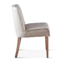 Avery Dining Chair in Off-White Linen with Natural Legs