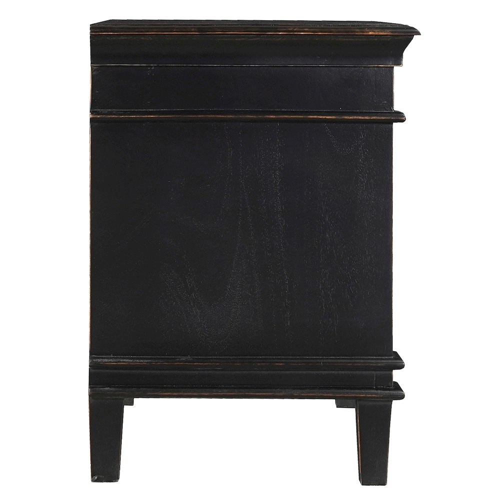 Trento 30" Nightstand in Distressed Black