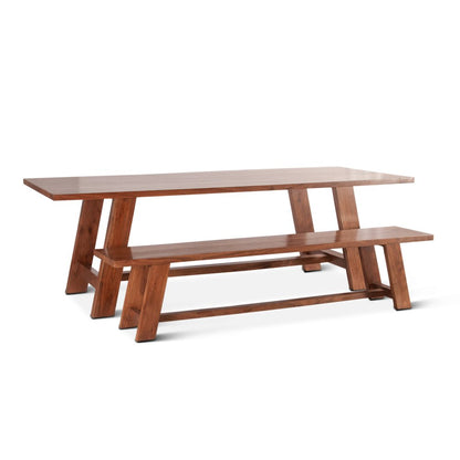 Stavanger 94" Dining Table in Cinnamon Brown Finish