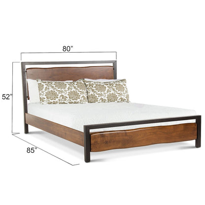 Glenwood King Bed in Acacia with Walnut Finish