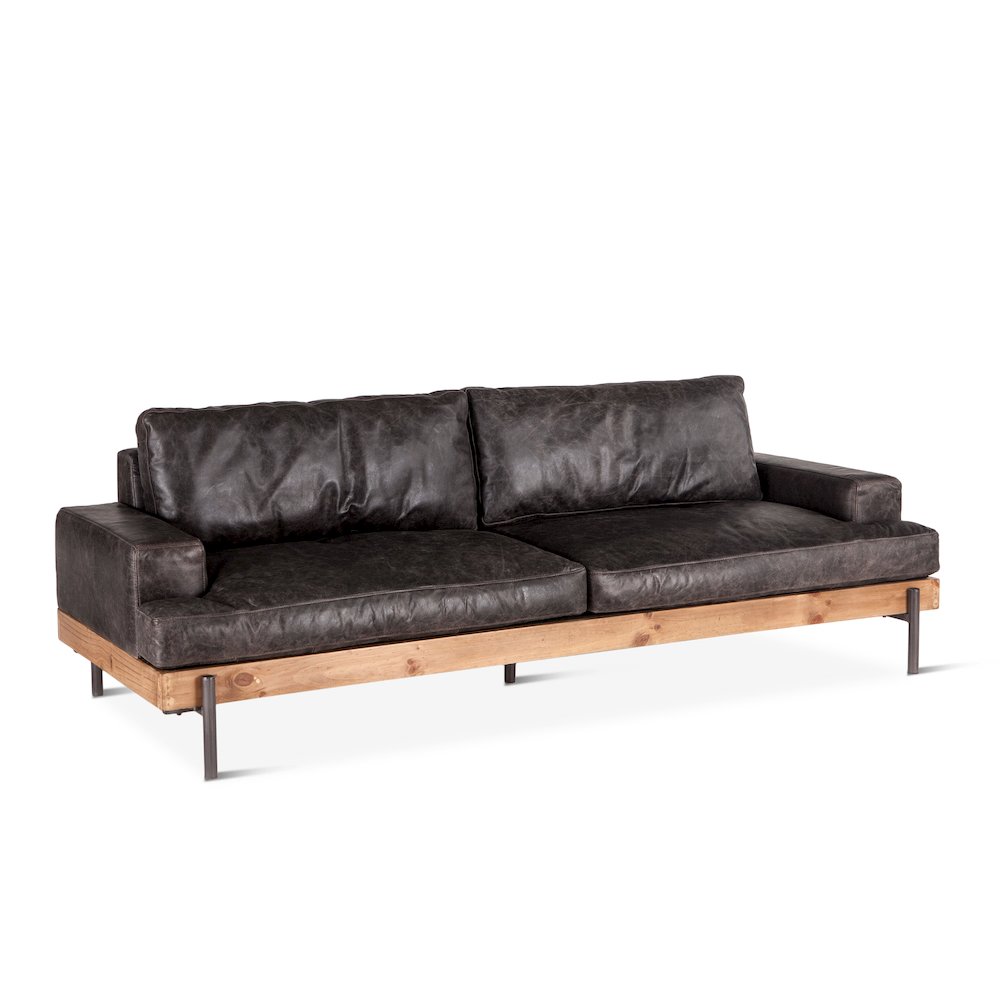 Chiavari Sofa in Morocco Ebony Leather