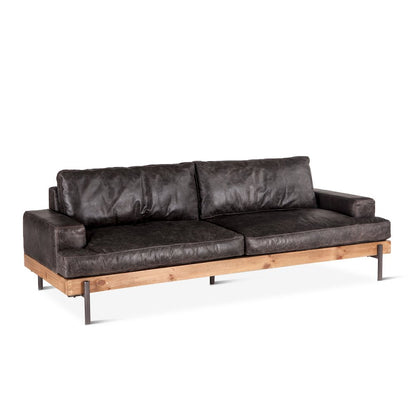 Chiavari Sofa in Morocco Ebony Leather