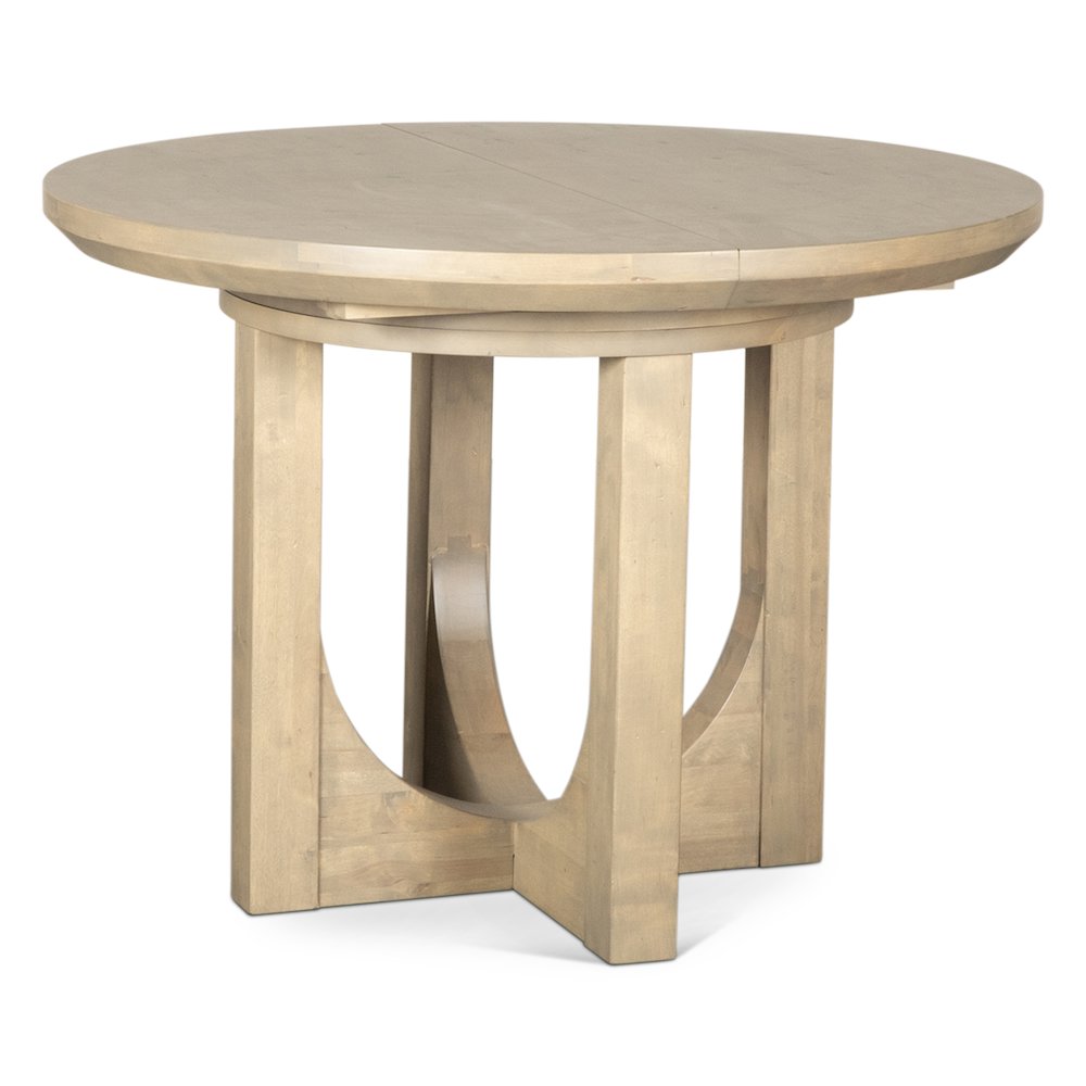 Valencia 42-60" Round Extension Dining Table in Gray Birch