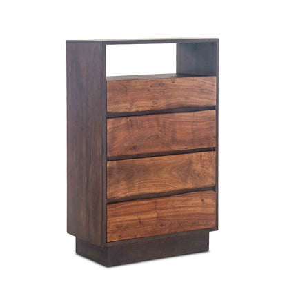 Palermo Tall Chest in Acacia with Raw Walnut Finish