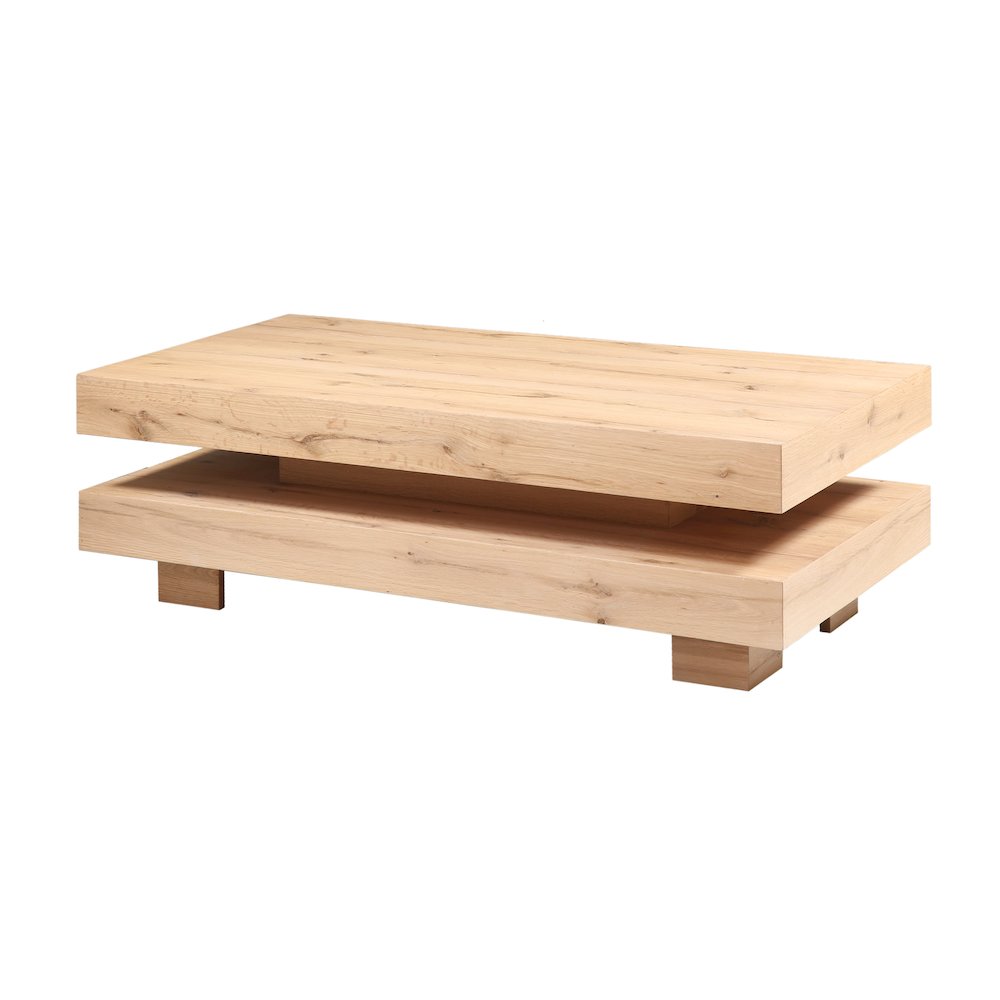 Alpine 55" Coffee Table in Distressed Oak