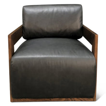 Harlow Accent Chair in Charme Black Leather