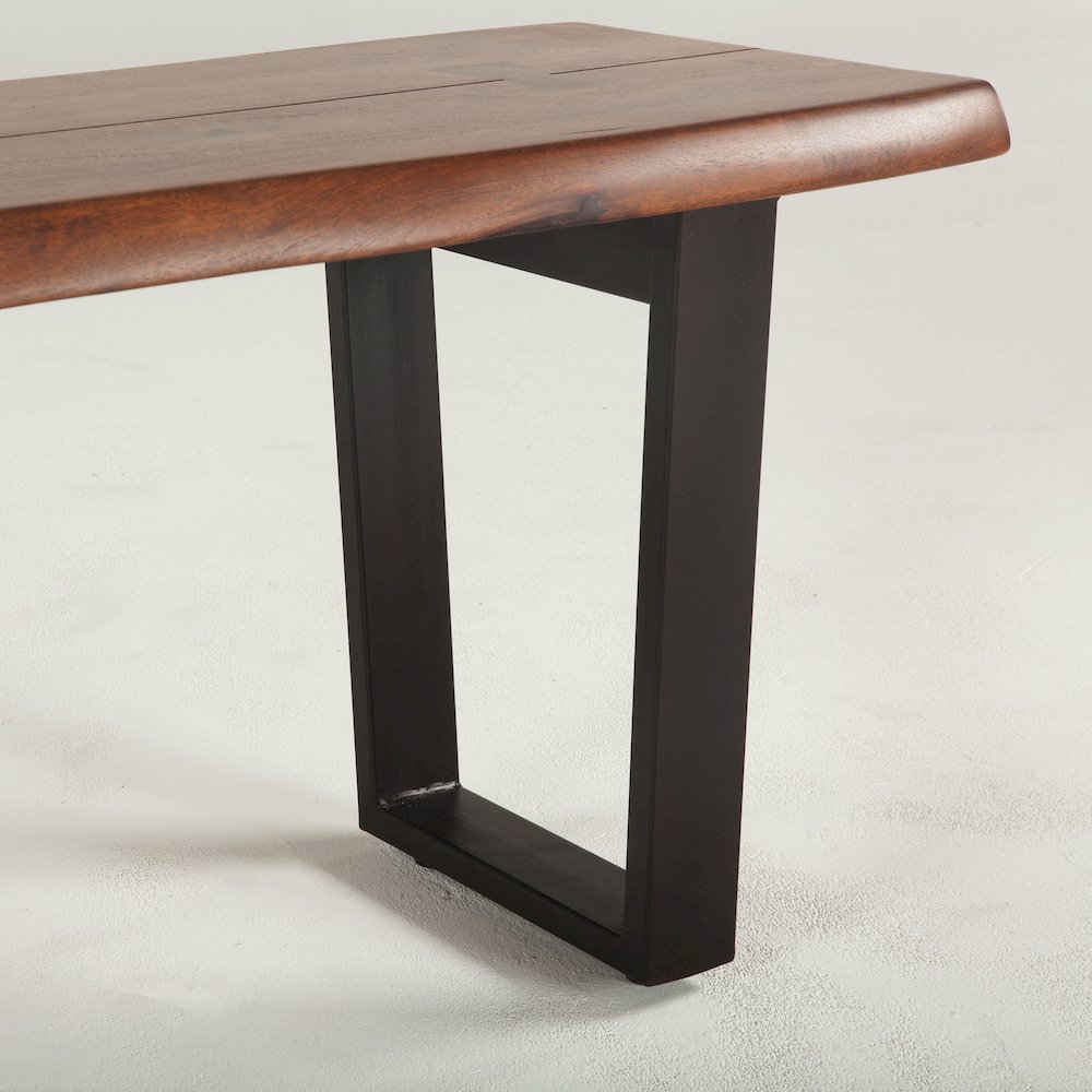 Belfrie 56" Bench in Acacia with Walnut Finish