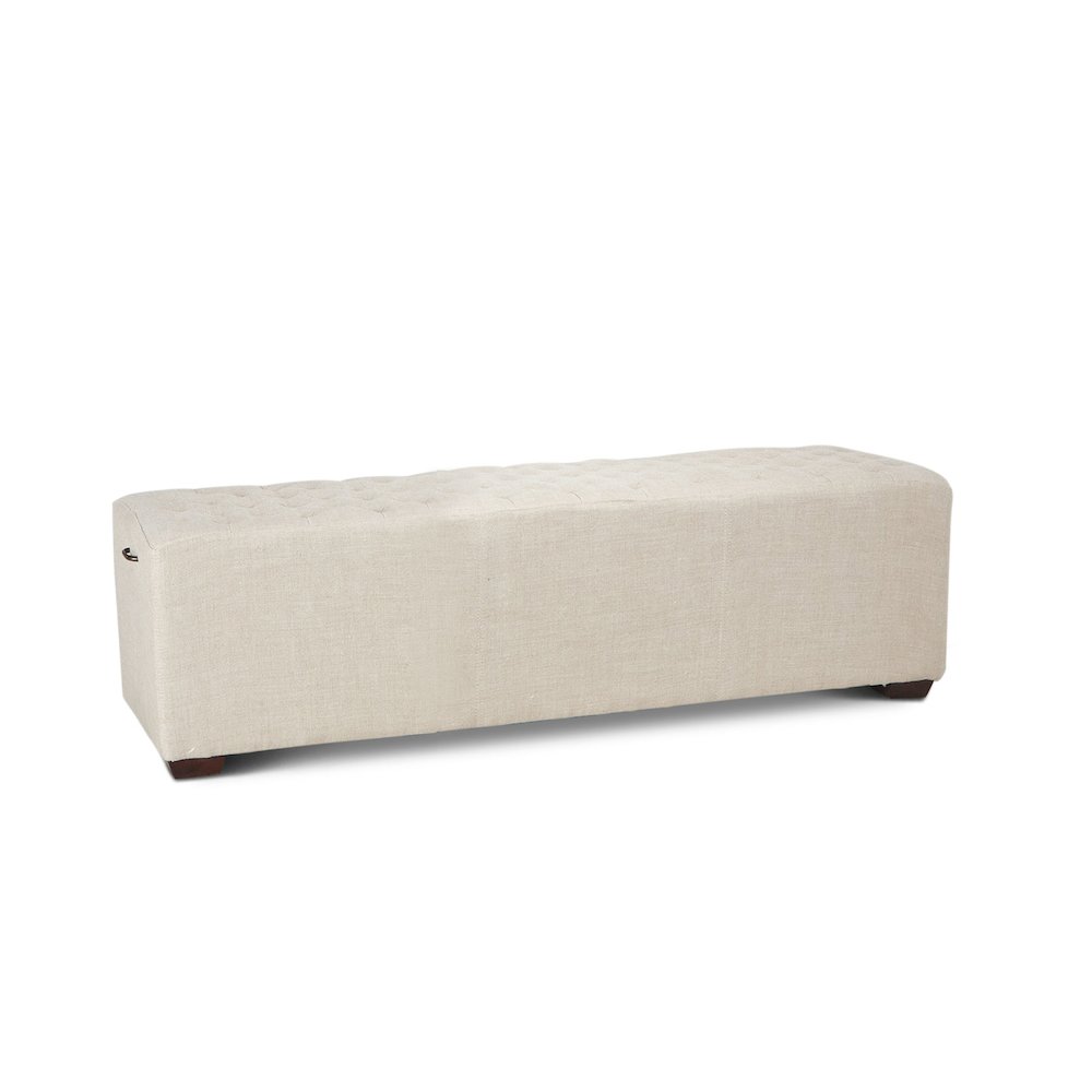 Arabella 59" Bench in Beige Linen