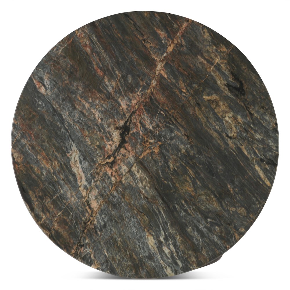 Caldera Coffee Table with Lava Marble and Dark Oak Base