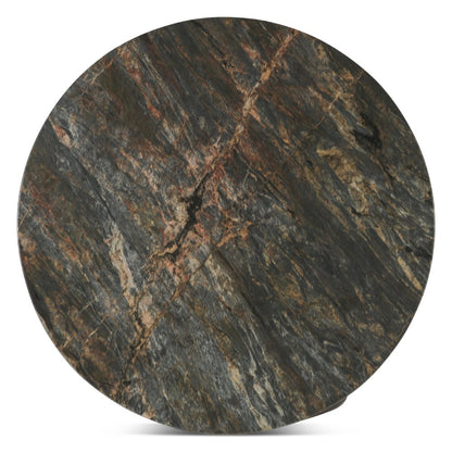 Caldera Coffee Table with Lava Marble and Dark Oak Base