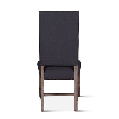 Dani High Back Formal Dining Chair in Charcoal