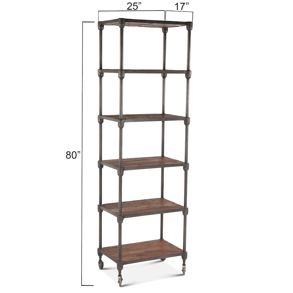 Paxton-Bookshelf 80in -reclaimed Teak