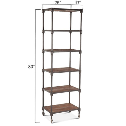 Paxton-Bookshelf 80in -reclaimed Teak