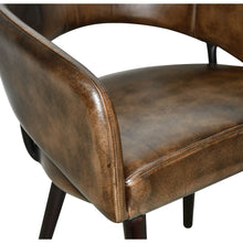 Thorpe Dining Chair in Antique Whiskey Leather with Walnut Legs